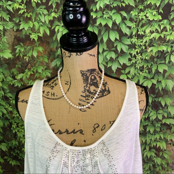 EILEEN FISHER Linen Sparkle Tank Top, XL - Picture 3 of 11